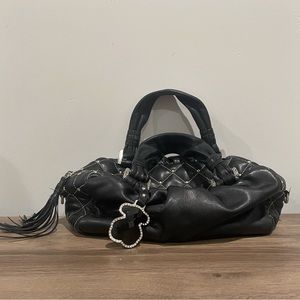 Tous Icon Leather Black Bag